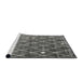 Sideview of Machine Washable Traditional Gray Rug, wshtr4189