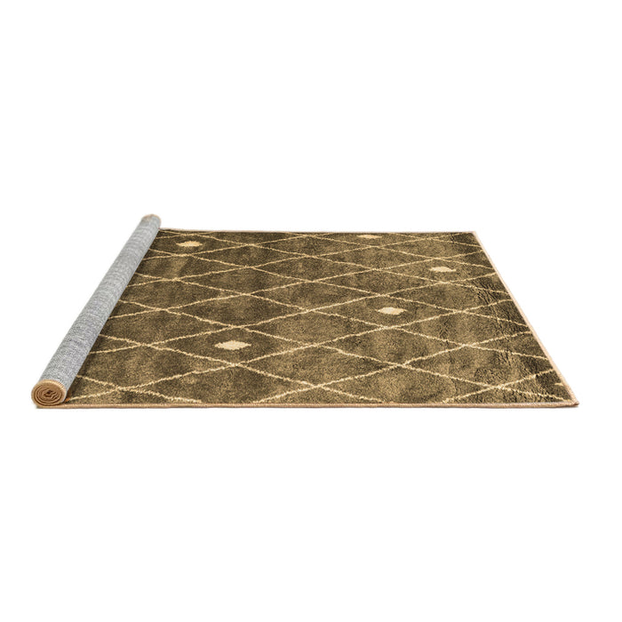 Sideview of Machine Washable Persian Brown Traditional Rug, wshtr4189brn