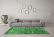 Machine Washable Persian Emerald Green Traditional Area Rugs in a Living Room,, wshtr4189emgrn