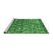 Sideview of Machine Washable Persian Emerald Green Traditional Area Rugs, wshtr4189emgrn