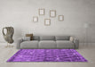 Machine Washable Persian Purple Traditional Area Rugs in a Living Room, wshtr4189pur