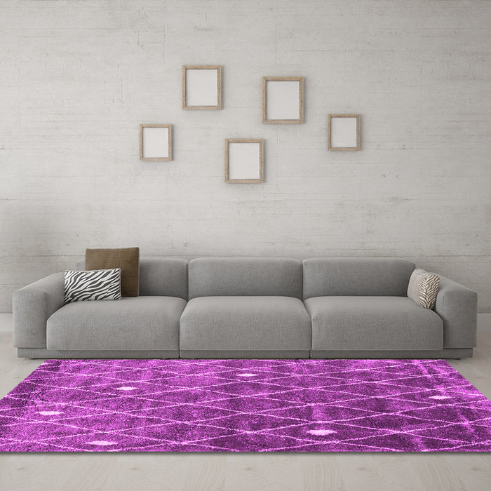 Machine Washable Persian Pink Traditional Rug in a Living Room, wshtr4189pnk