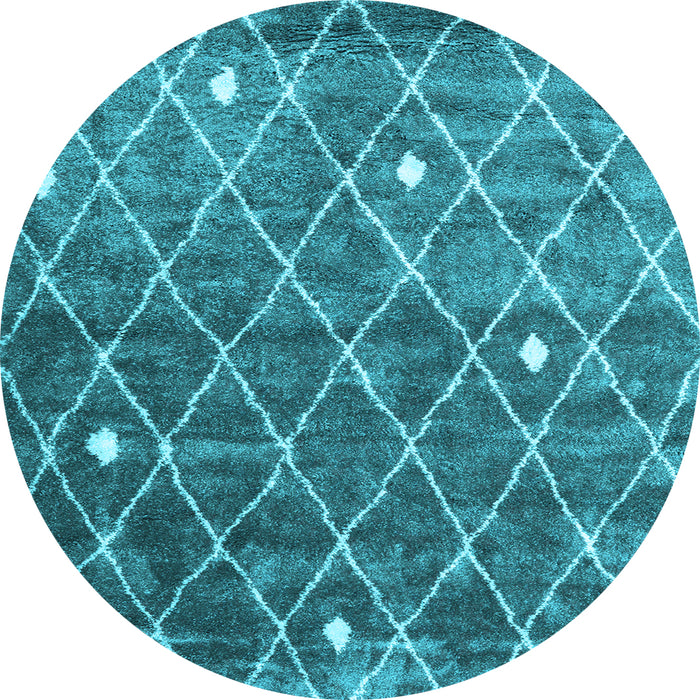 Round Persian Light Blue Traditional Rug, tr4189lblu