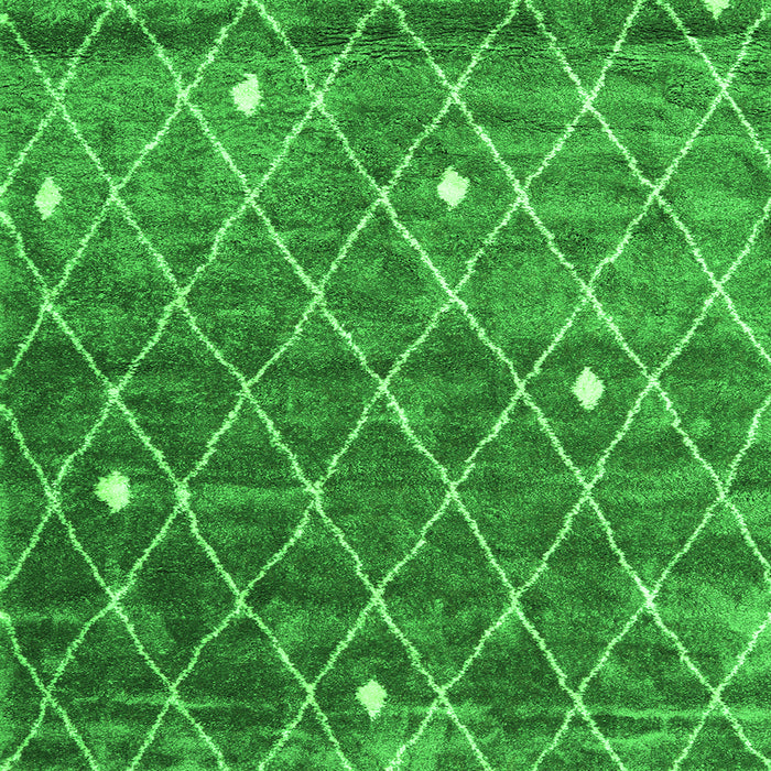 Round Machine Washable Persian Green Traditional Area Rugs, wshtr4189grn