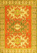 Geometric Yellow Traditional Rug, tr418yw