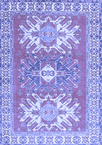 Geometric Blue Traditional Rug, tr418blu