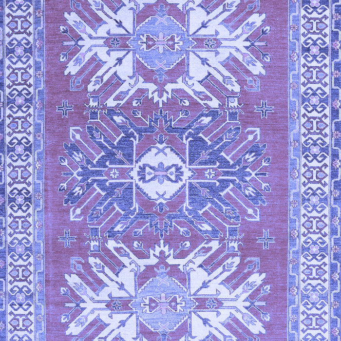 Geometric Blue Traditional Rug, tr418blu