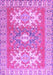 Machine Washable Geometric Purple Traditional Area Rugs, wshtr418pur