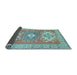 Sideview of Geometric Light Blue Traditional Rug, tr418lblu