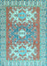 Machine Washable Geometric Light Blue Traditional Rug, wshtr418lblu