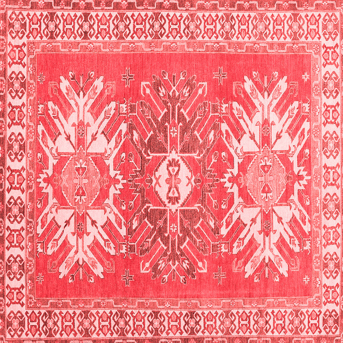 Geometric Red Traditional Rug, tr418red