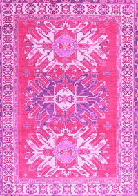 Geometric Pink Traditional Rug, tr418pnk