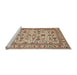 Sideview of Machine Washable Traditional Sienna Brown Rug, wshtr419