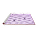Sideview of Machine Washable Persian Purple Traditional Area Rugs, wshtr4190pur