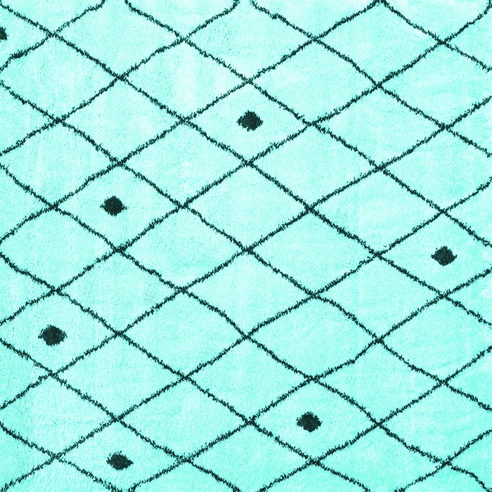 Square Machine Washable Persian Turquoise Traditional Area Rugs, wshtr4190turq