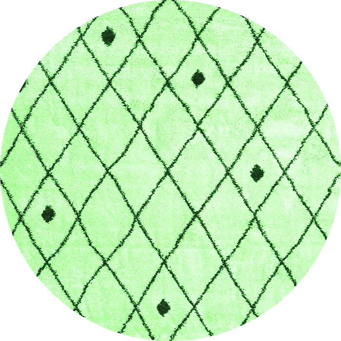 Square Persian Green Traditional Rug, tr4190grn