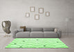 Machine Washable Persian Green Traditional Area Rugs in a Living Room,, wshtr4190grn