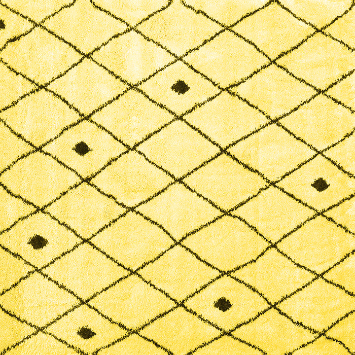 Square Persian Yellow Traditional Rug, tr4190yw