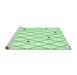 Sideview of Machine Washable Persian Emerald Green Traditional Area Rugs, wshtr4190emgrn