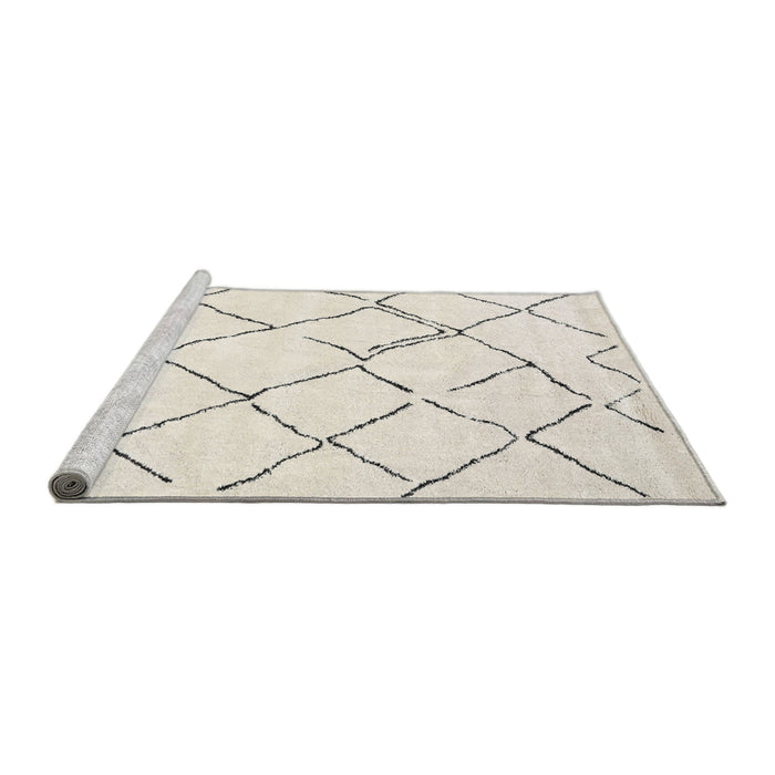 Sideview of Machine Washable Traditional Champagne Beige Rug, wshtr4191