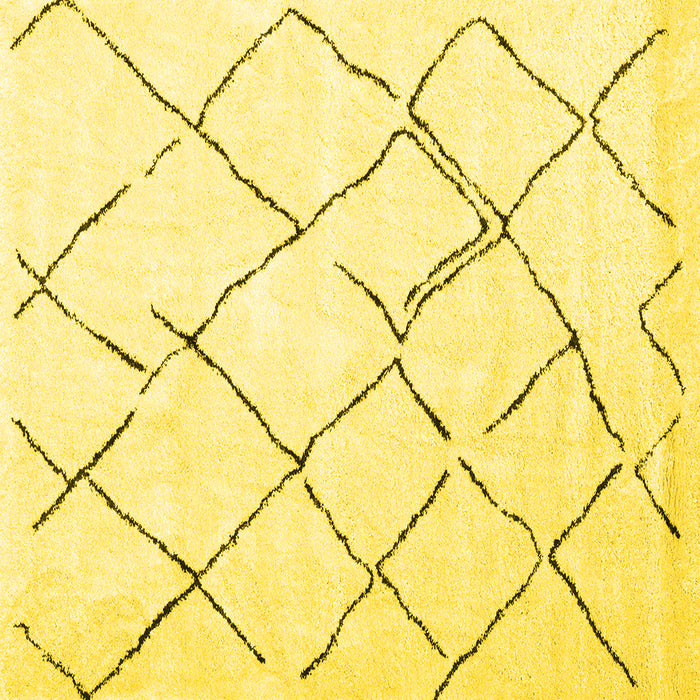 Square Machine Washable Persian Yellow Traditional Rug, wshtr4191yw
