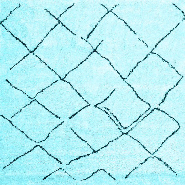 Square Machine Washable Persian Light Blue Traditional Rug, wshtr4191lblu