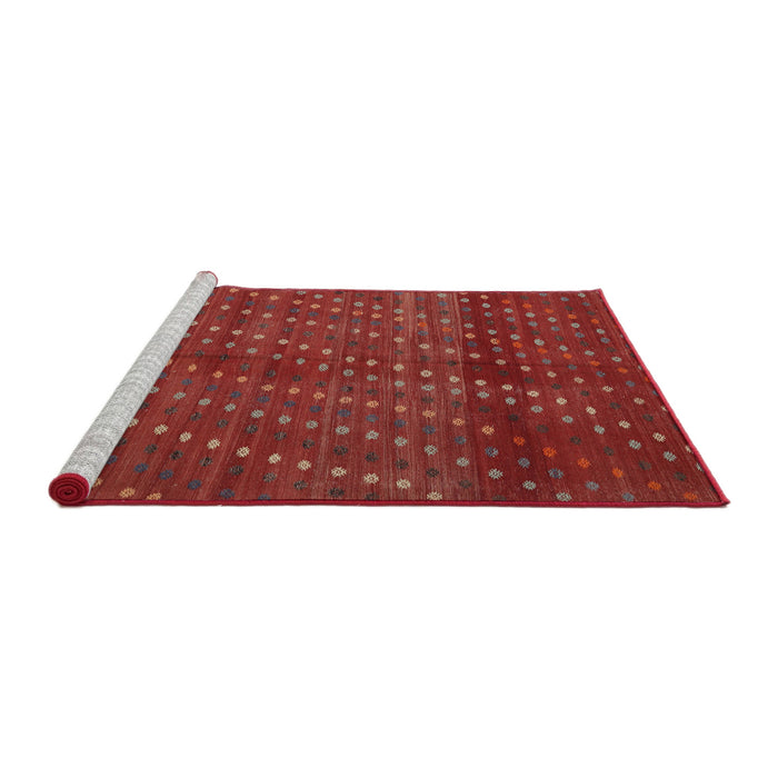 Sideview of Machine Washable Traditional Red Rug, wshtr4192