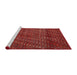 Sideview of Machine Washable Traditional Red Rug, wshtr4192