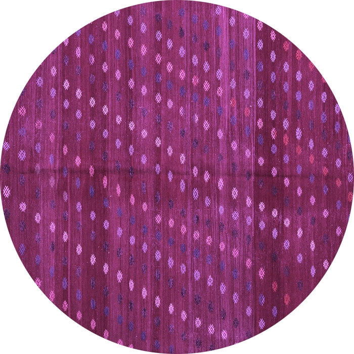 Round Southwestern Purple Country Rug, tr4192pur