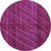 Round Southwestern Purple Country Rug, tr4192pur