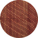 Round Southwestern Brown Country Rug, tr4192brn