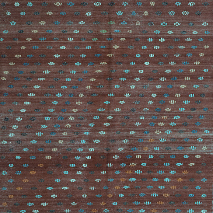 Square Southwestern Light Blue Country Rug, tr4192lblu
