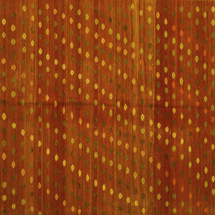 Square Southwestern Yellow Country Rug, tr4192yw