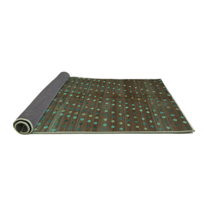 Sideview of Southwestern Turquoise Country Rug, tr4192turq