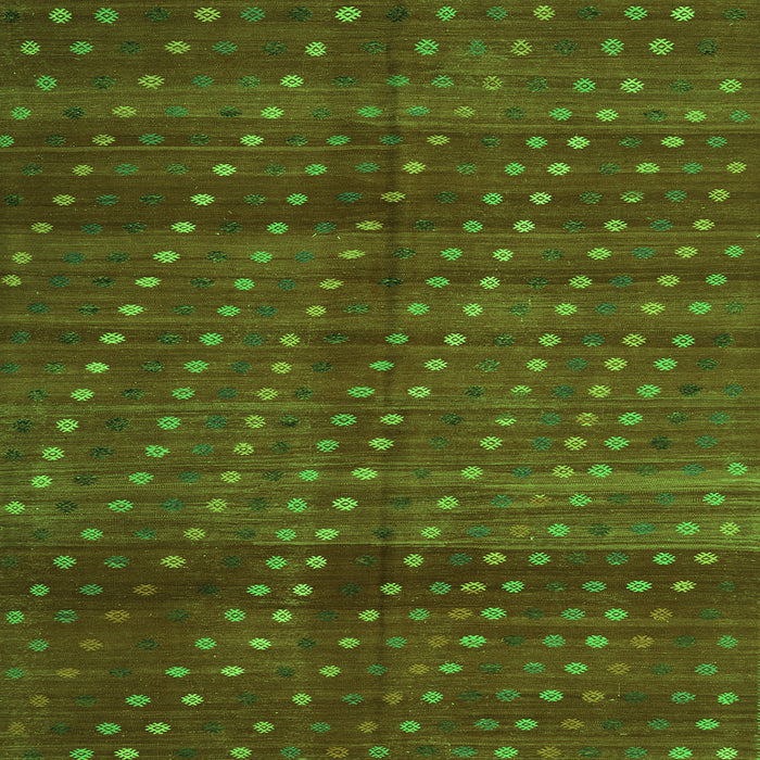 Serging Thickness of Southwestern Green Country Rug, tr4192grn
