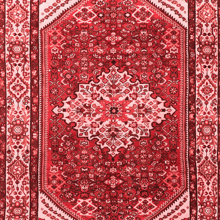 Machine Washable Medallion Red Traditional Rug, wshtr4193red