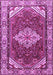 Machine Washable Medallion Purple Traditional Area Rugs, wshtr4193pur