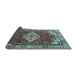 Sideview of Medallion Light Blue Traditional Rug, tr4193lblu