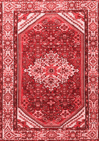 Medallion Red Traditional Rug, tr4193red