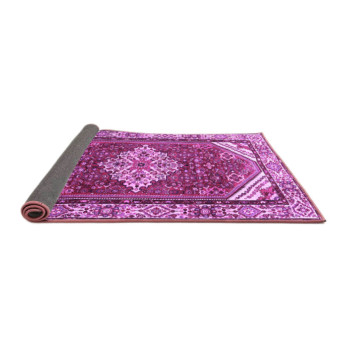 Sideview of Medallion Purple Traditional Rug, tr4193pur