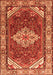 Medallion Orange Traditional Rug, tr4193org