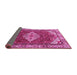 Sideview of Medallion Pink Traditional Rug, tr4193pnk