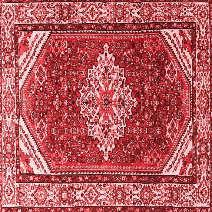 Machine Washable Medallion Red Traditional Rug, wshtr4193red