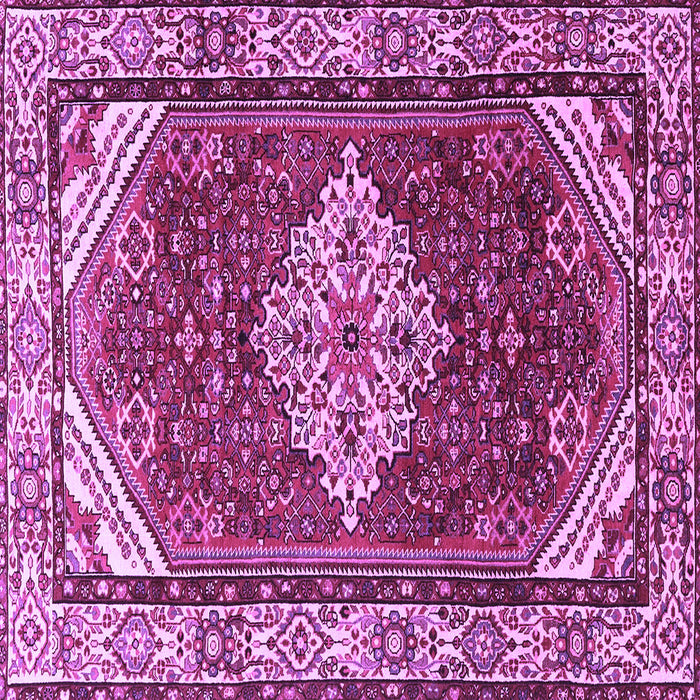 Square Machine Washable Medallion Purple Traditional Area Rugs, wshtr4193pur