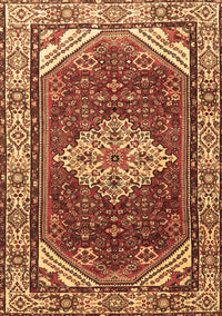 Medallion Brown Traditional Rug, tr4193brn