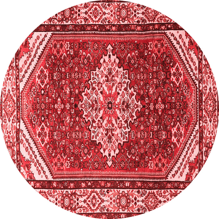 Machine Washable Medallion Red Traditional Rug, wshtr4193red