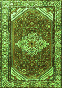 Medallion Green Traditional Rug, tr4193grn