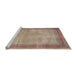 Sideview of Machine Washable Traditional Sienna Brown Rug, wshtr4194