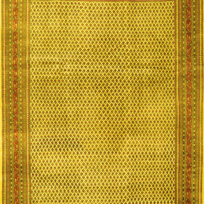 Machine Washable Persian Yellow Traditional Rug, wshtr4194yw