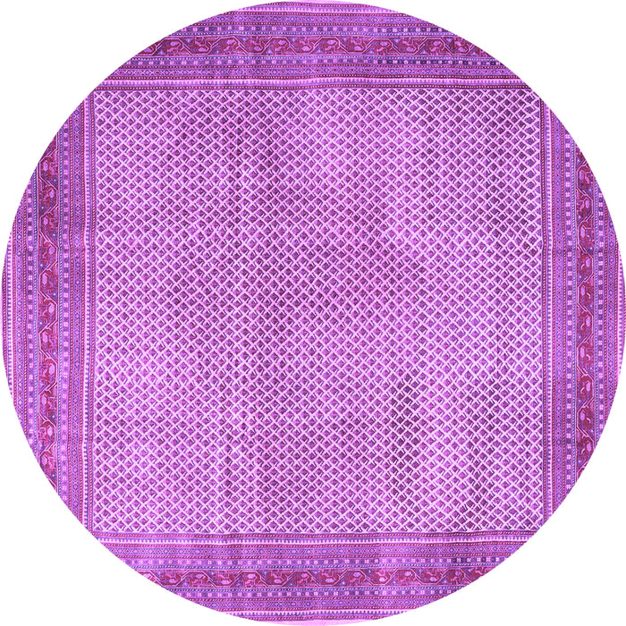 Round Persian Purple Traditional Rug, tr4194pur